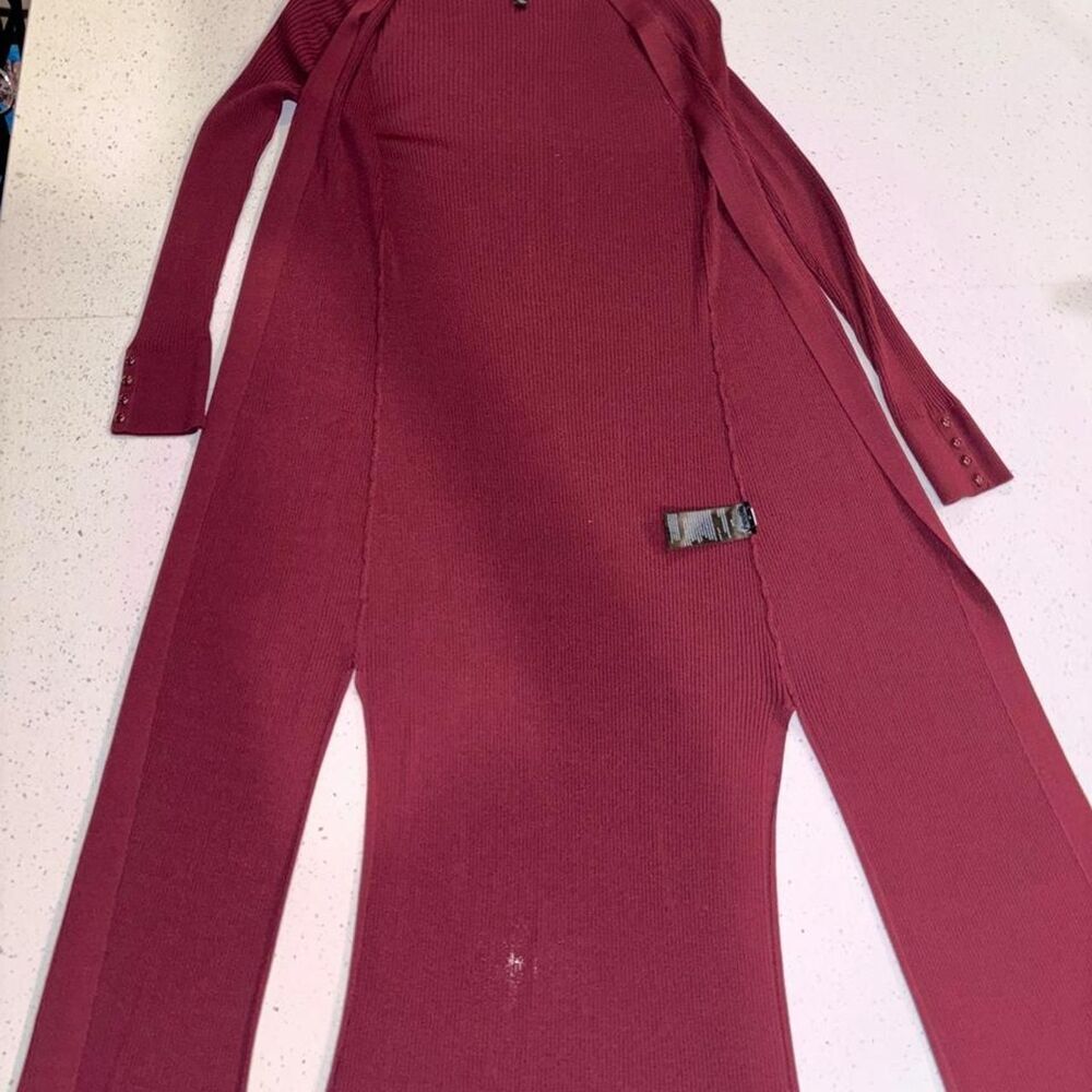 White House Black Market burgundy Cardigan